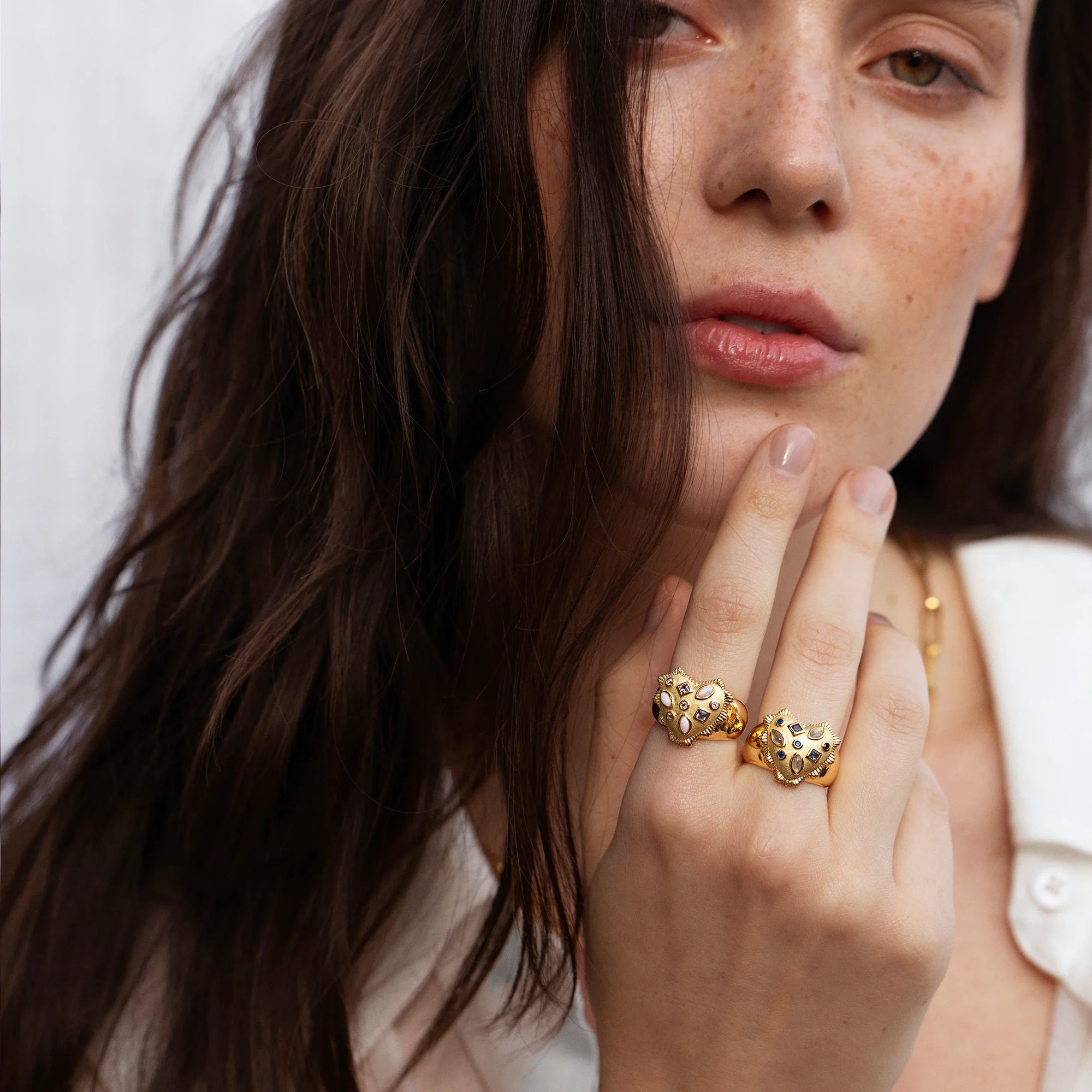 Awe Inspired  Rings White Radiant Heart Ring