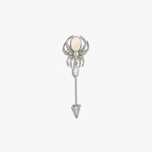 Awe Inspired  Accessories Moonstone Spider Brooch