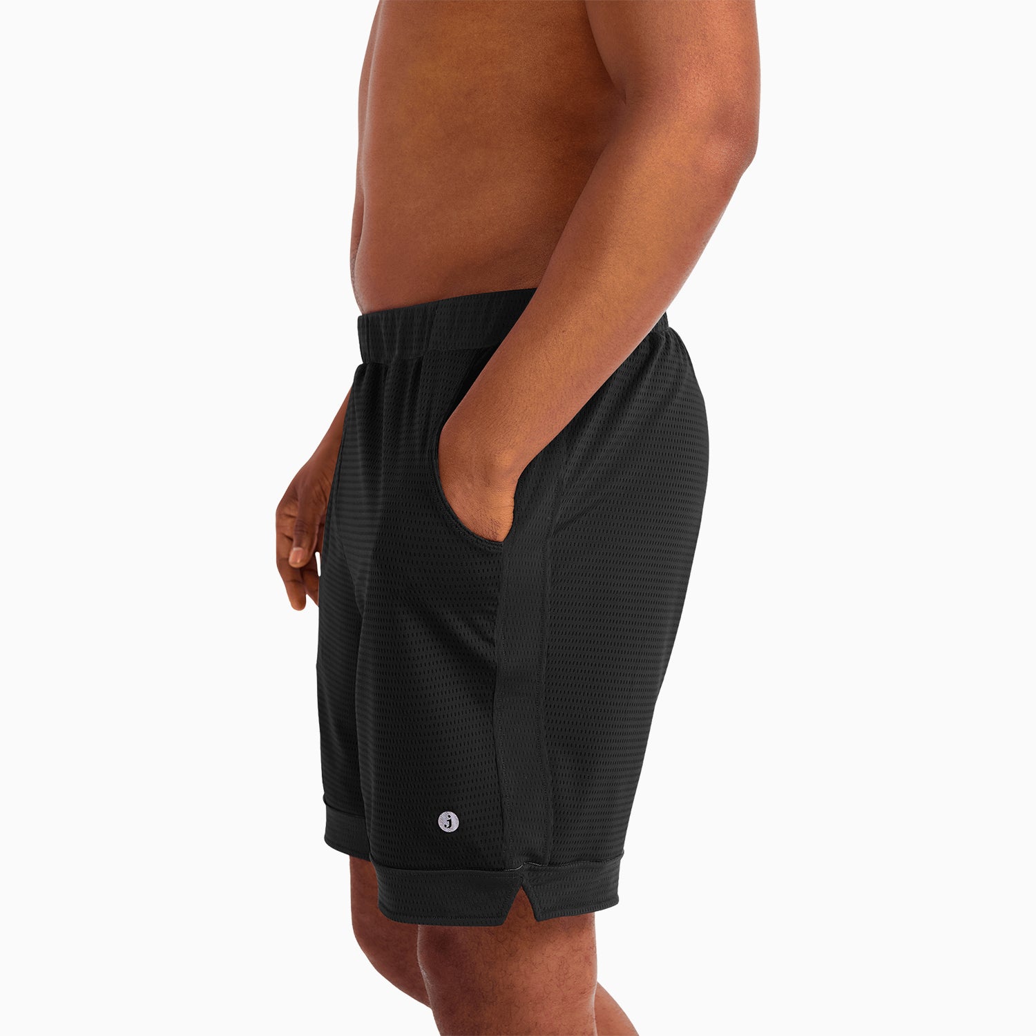Lined Mesh Lounge Shorts | Black