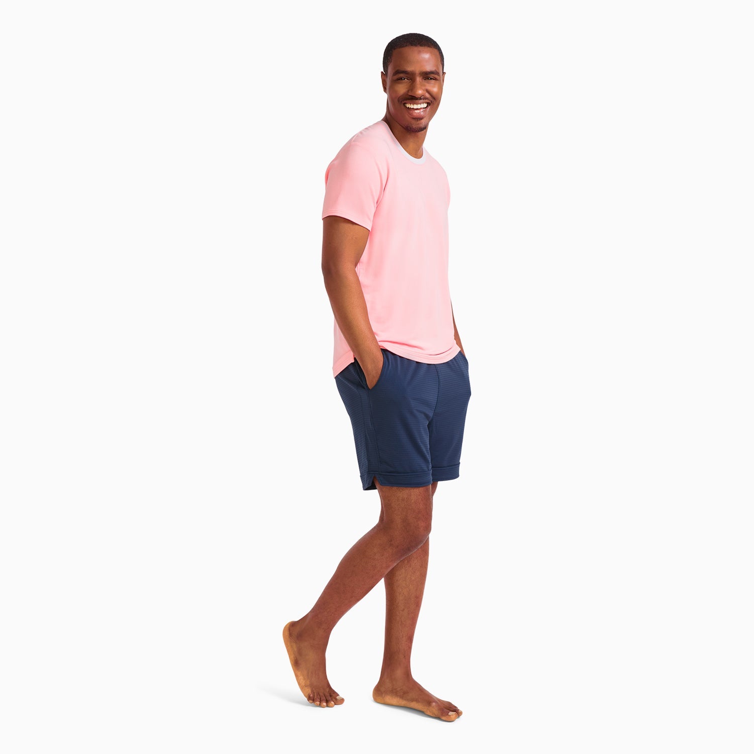 Breathable Mesh Lounge Shorts with Modal Lining | Navy