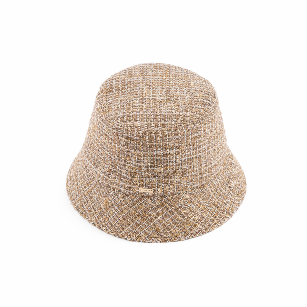 Yuki Tweed Bucket Hat | Camel/Gold