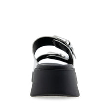 Faith Sandal Sport | Silver Metallic Textured Faux Leather