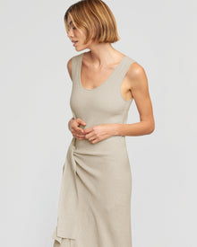 Joanna | Bianca Linen-Cotton Wrap Dress in Size Small