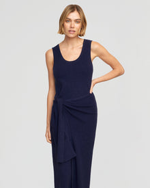 Joanna | Bianca Linen-Cotton Wrap Dress in Size Small