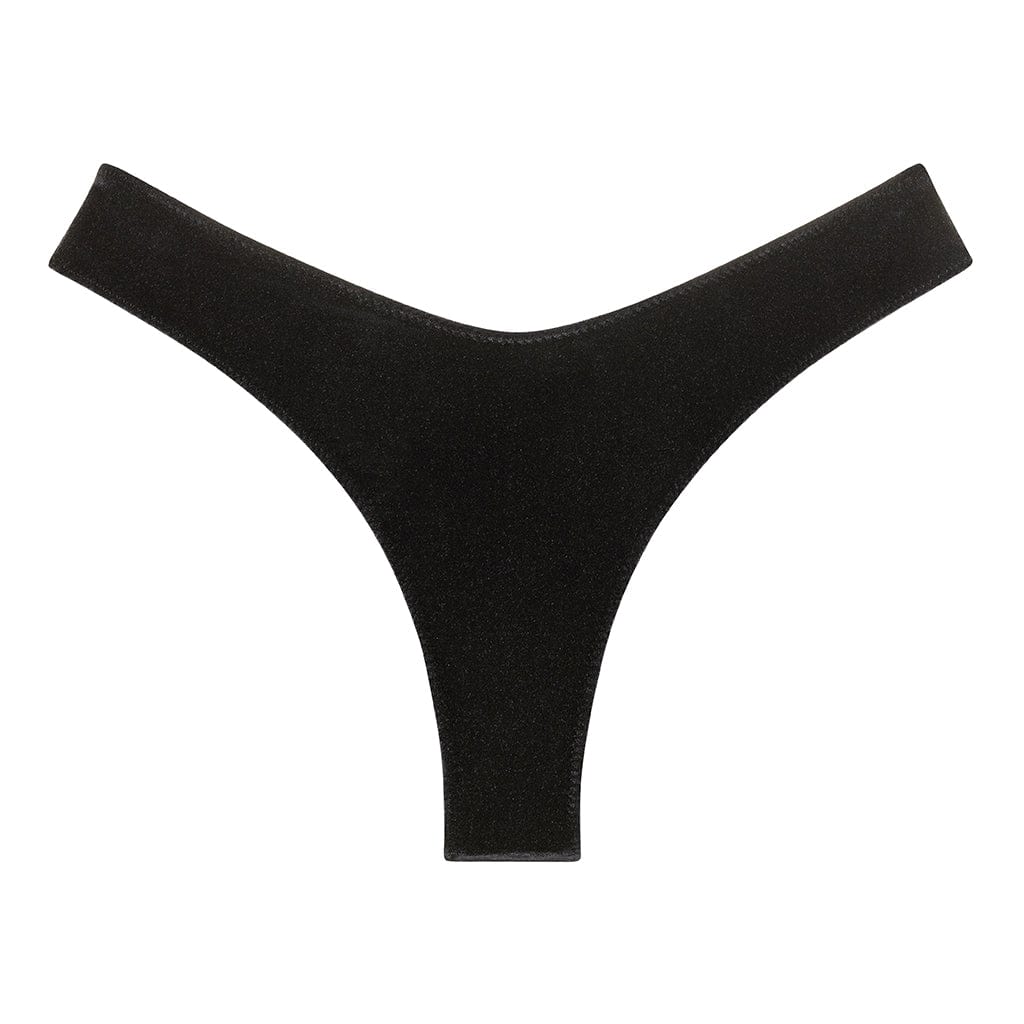 Lulu (Zig-Zag Stitch) Bikini Bottom | Black Velvet