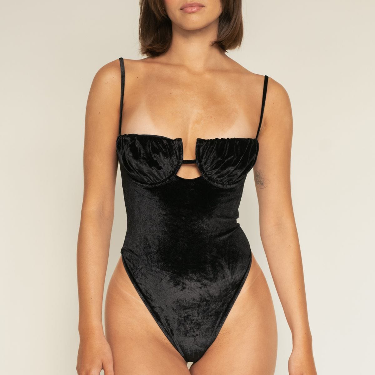 Petal One-Piece | Black Velvet