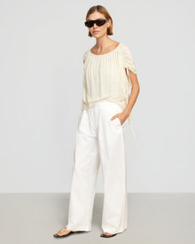 Joanna | Blake Pleated Wide Leg Pant in Size Small