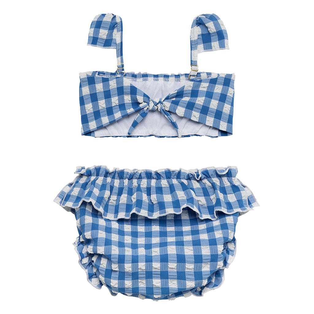 Mini Cabana Bikini Set | Blue Gingham