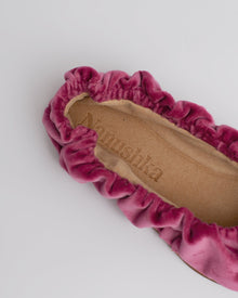 Matangi Ruched Velvet Flats | Peony Velvet