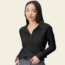 Womens | Camila Airy Cashmere Collared Sweater | Black