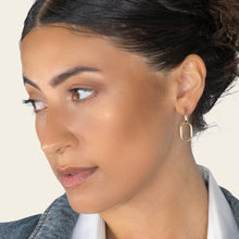 Womens | Convertible Paperclip Dangle Hoops | 18K Gold Vermeil