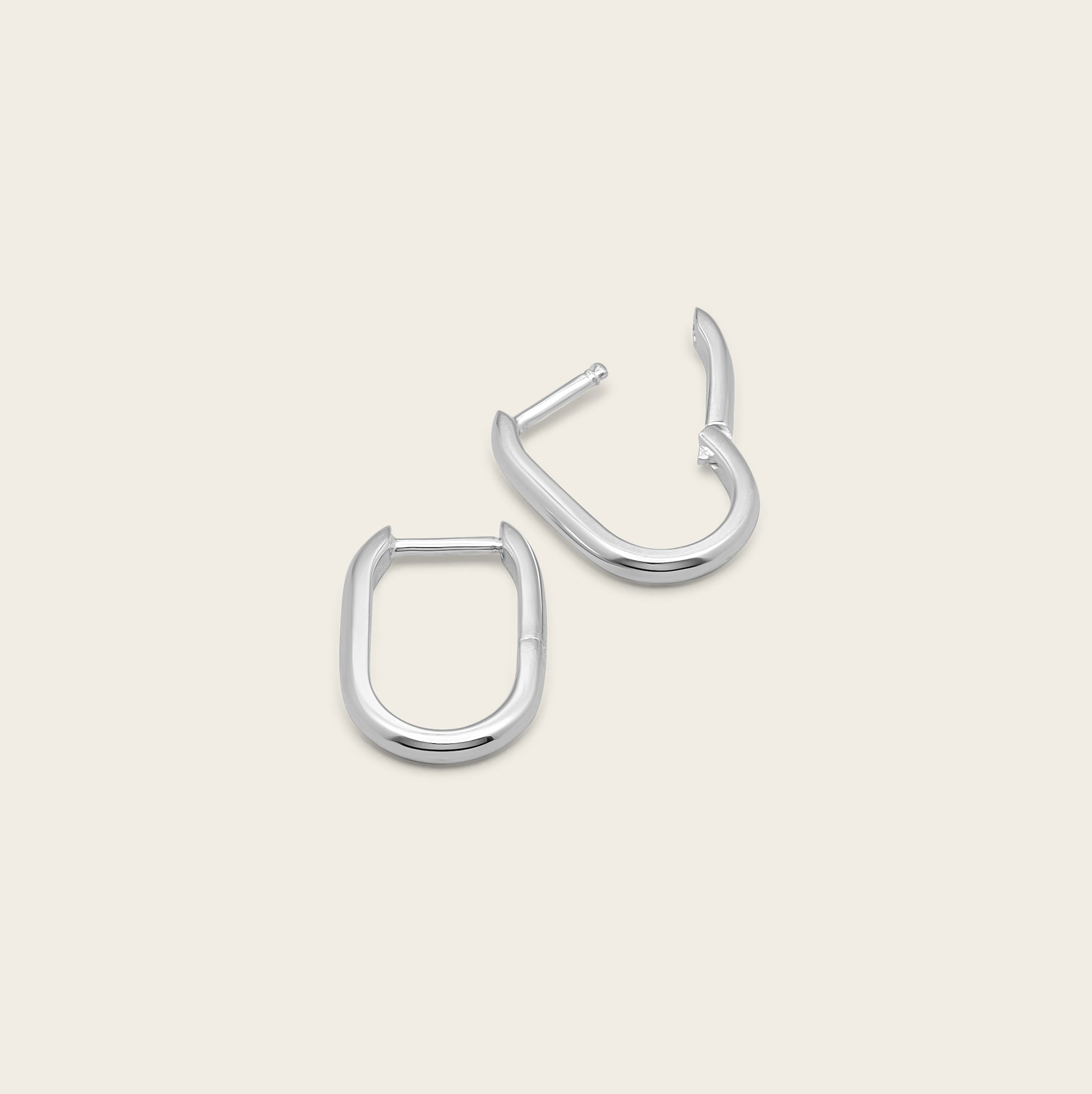 Womens | Convertible Paperclip Dangle Hoops | Sterling Silver