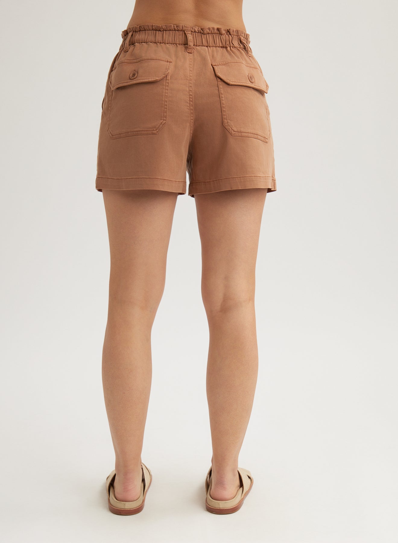 Callie Ruffle Short | Terracotta Brown