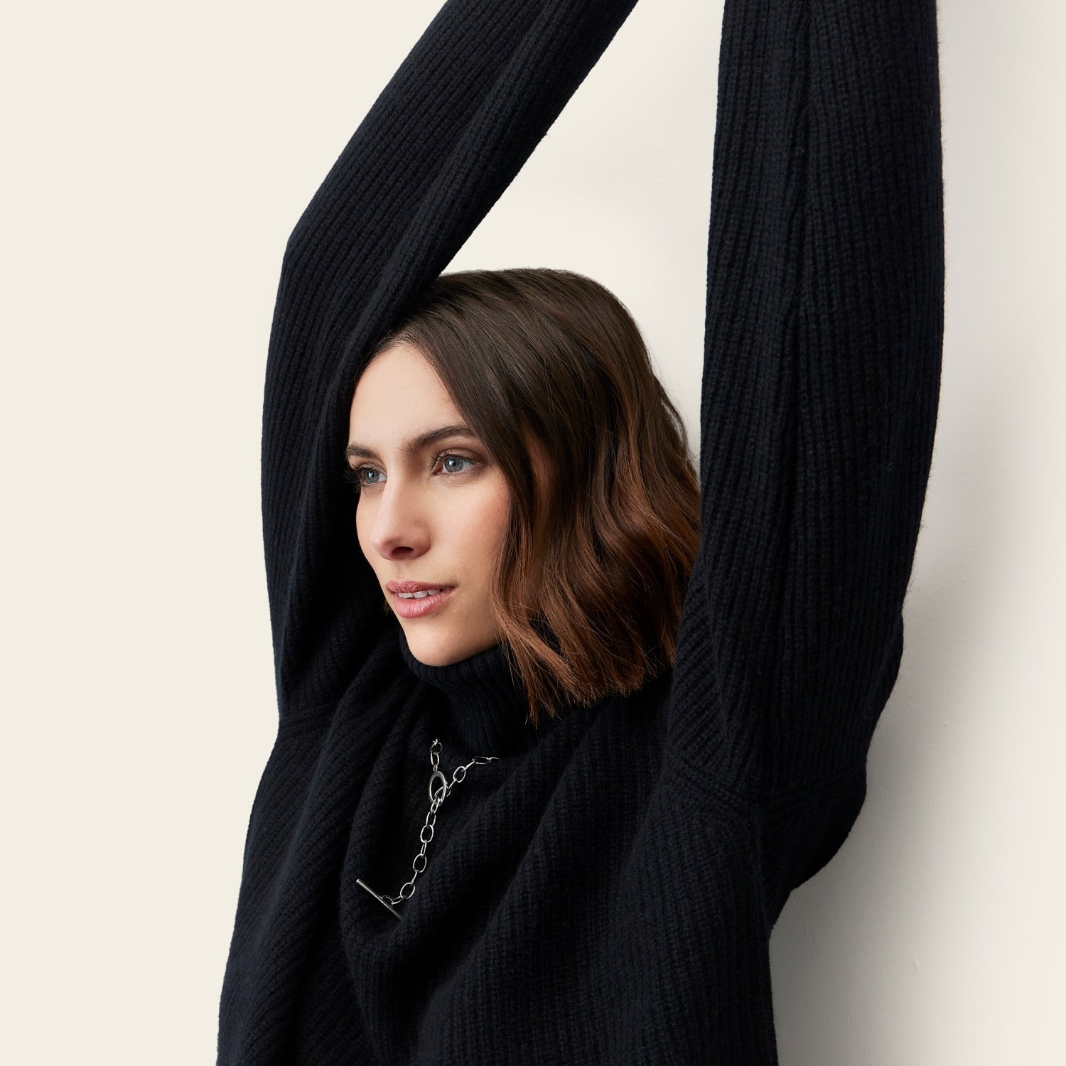 Womens | Ellie Chunky Cashmere Turtleneck | Black