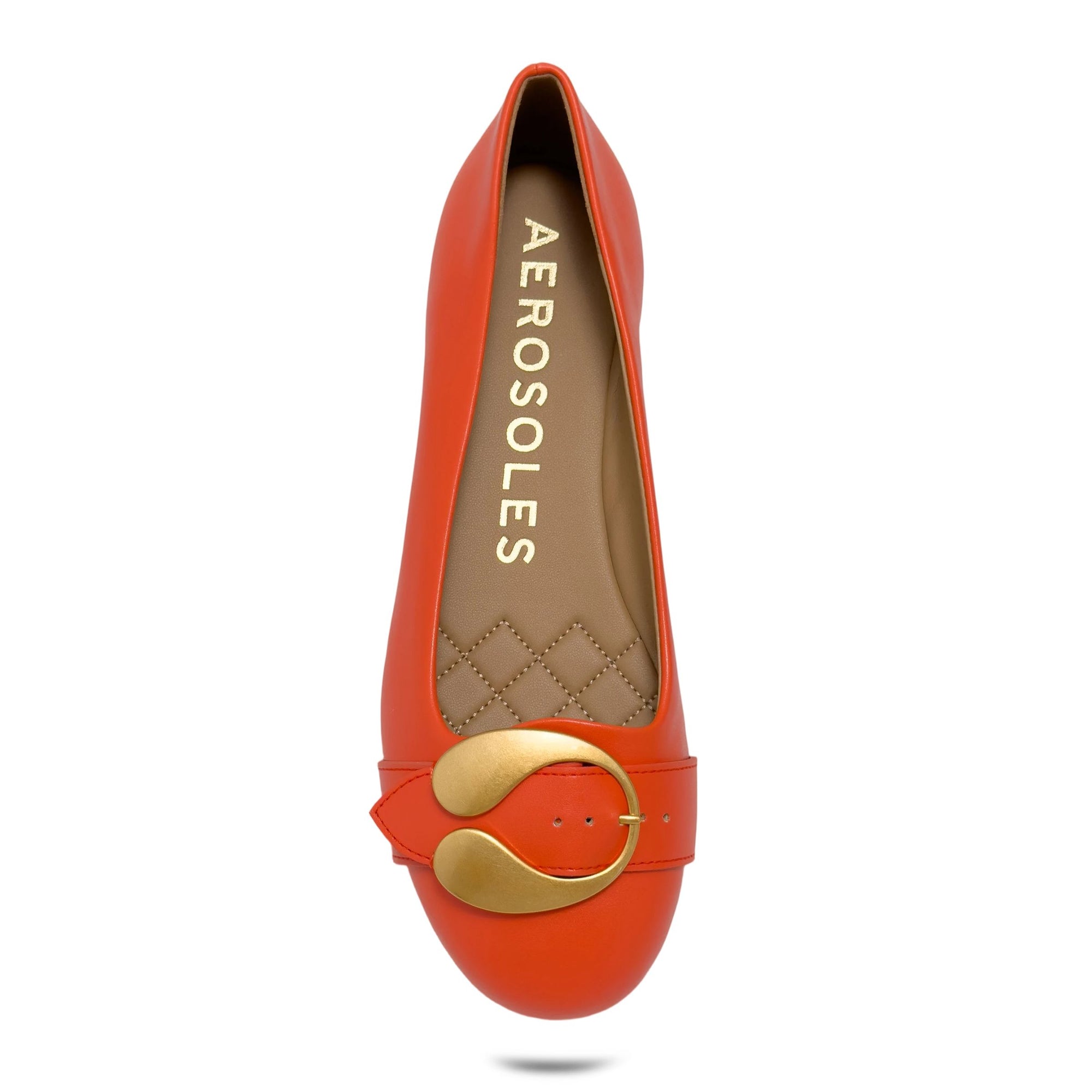 Paradise Casual Flat | Orange Faux Soft Nappa