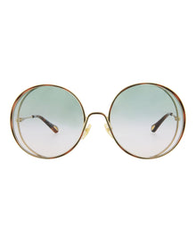 Chloe Round Metal Sunglasses | Gold