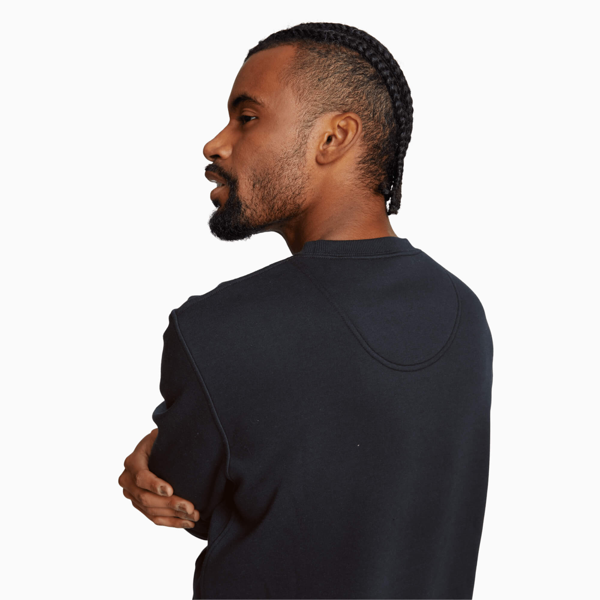 Chilluxe Brushed Fleece Crew | Black