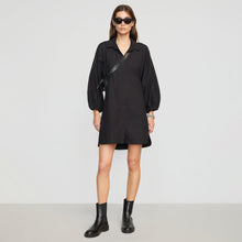 Clara Open-Back Button Down Dress | Black