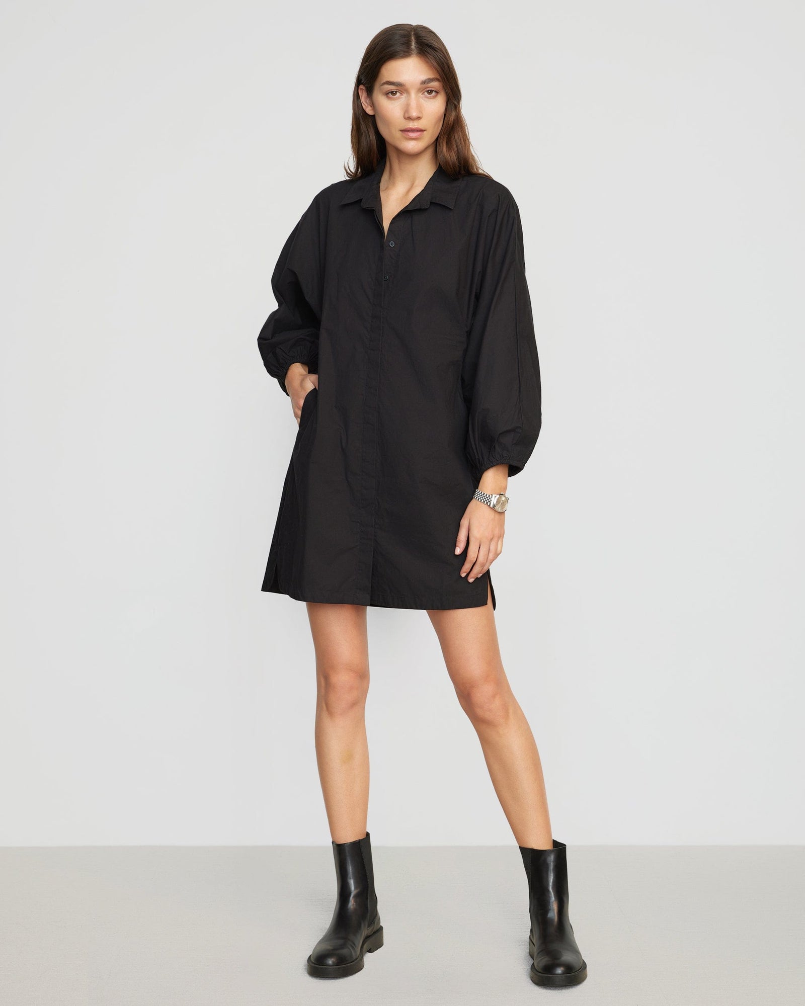 Renée | Clara Open-Back Button Down Dress in Size Small