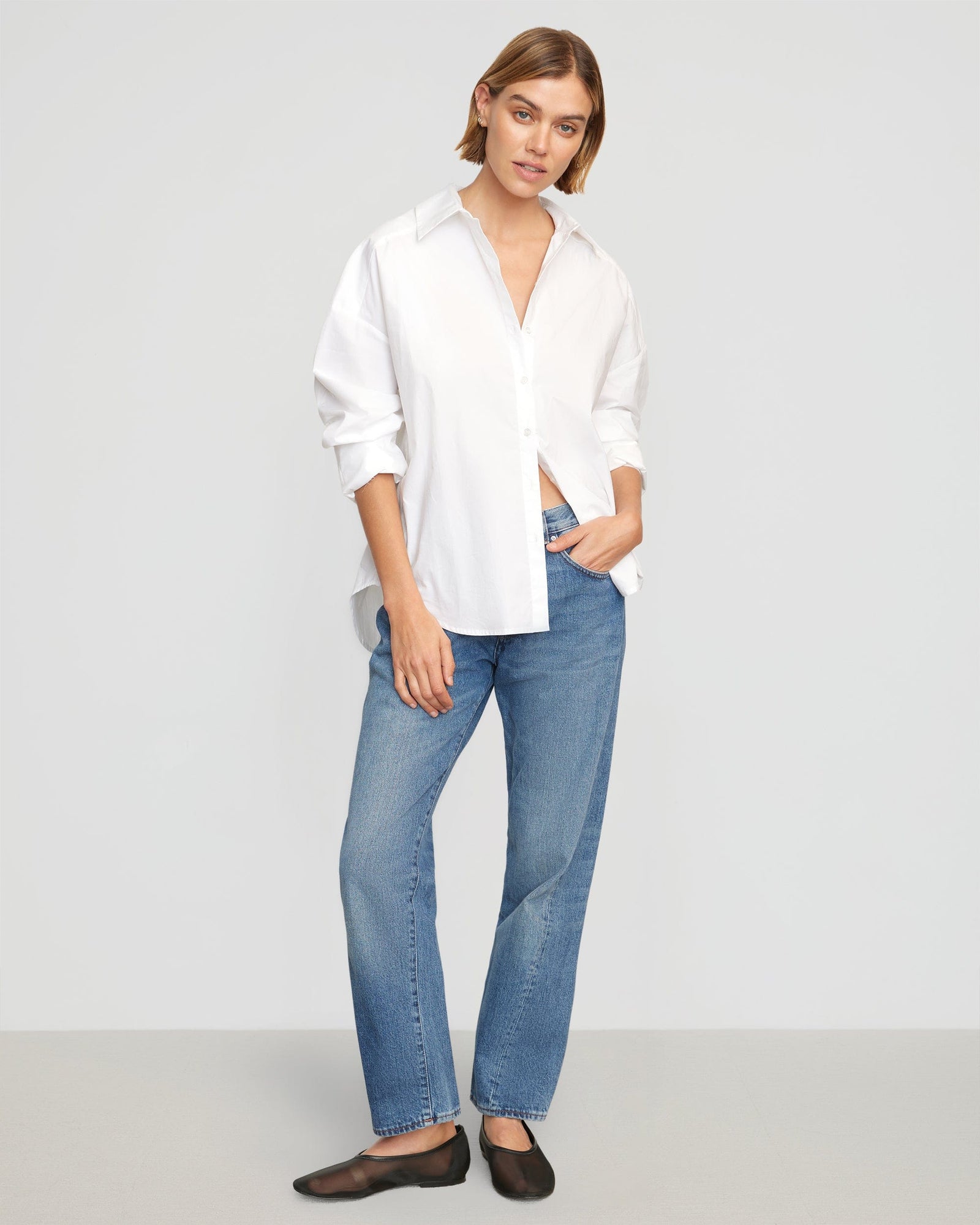 Joanna | Cleo Oversized Split-Back Shirt in Size Small