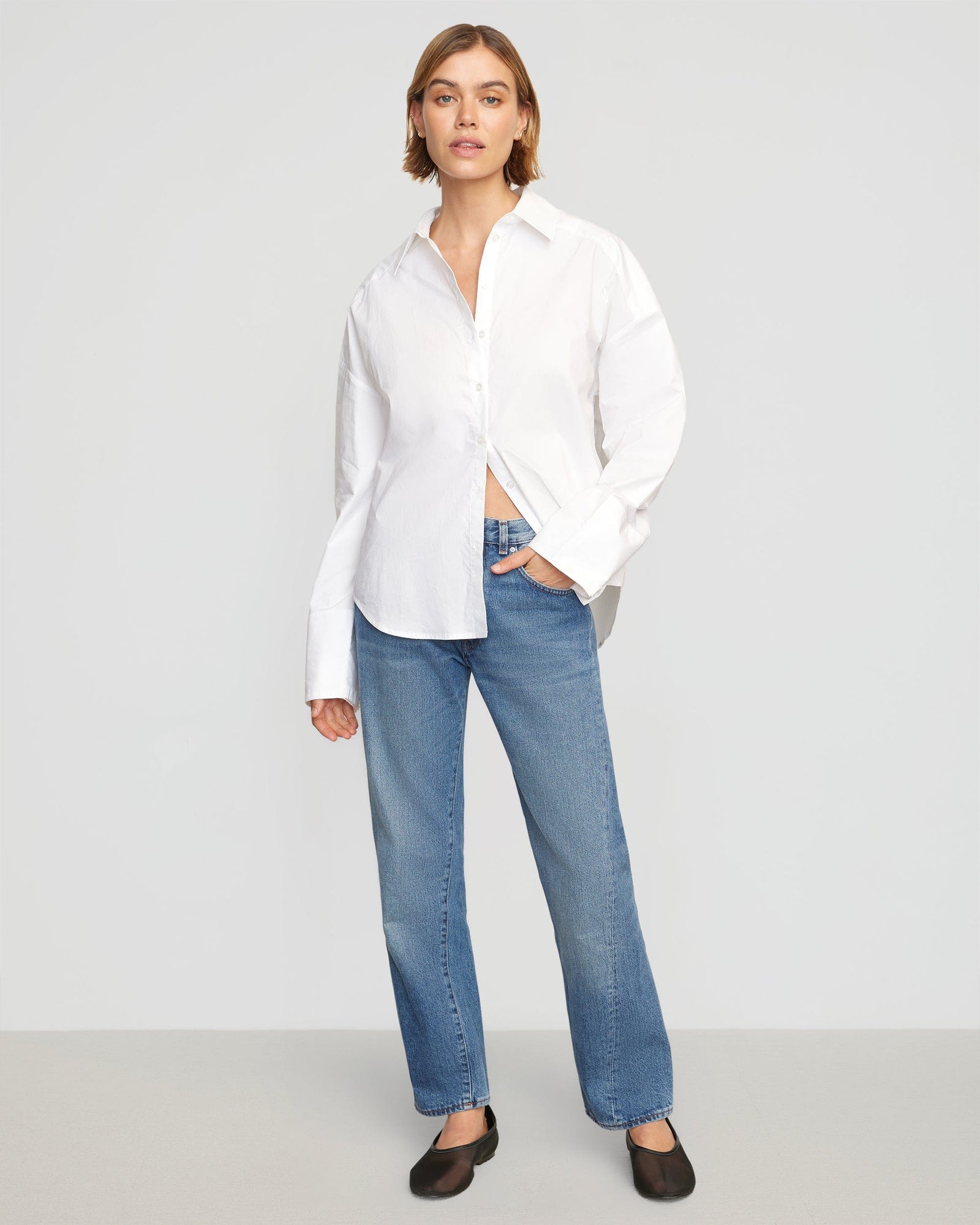 Joanna | Cleo Oversized Split-Back Shirt in Size Small