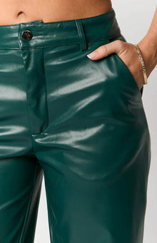 Cool Shade PU Pants | Forest Green