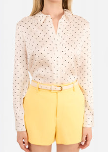 Crosby Silk Blouse | Pin Dot