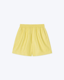 Brenna Okobor Alt-Leather Shorts | Yellow