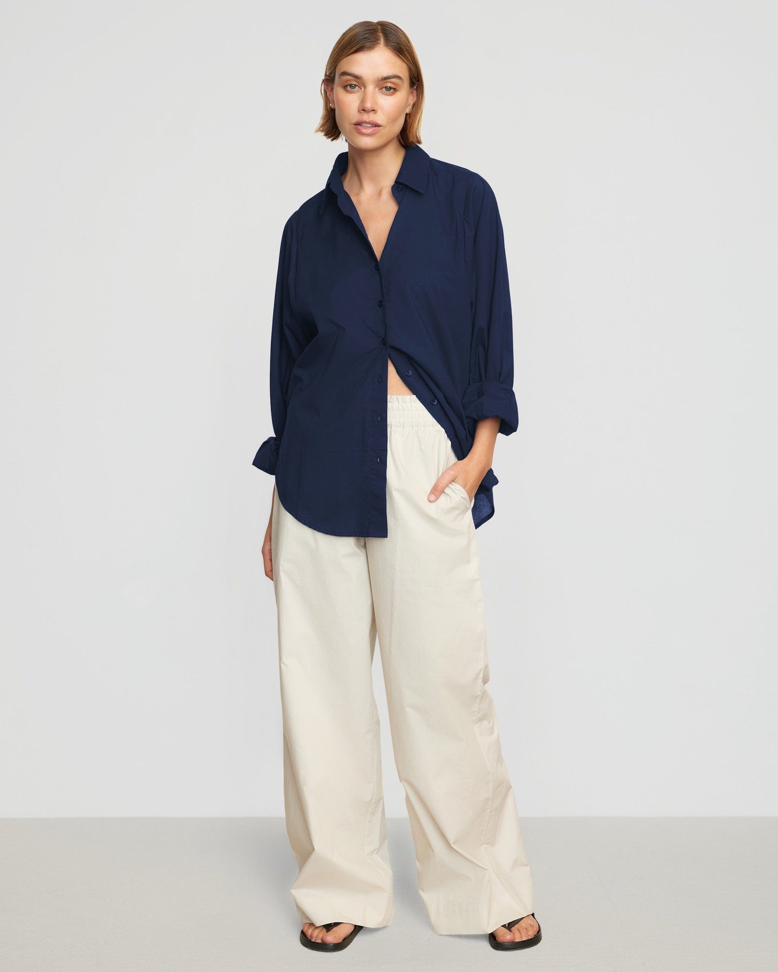 Joanna | Dakota Oversized Organic Cotton Shirt in Size Small