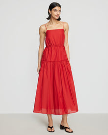 Bianca | Dalia Tie-Waist Tiered Dress in Size Small