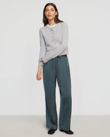 Renée | Dana Stretch-Waist Satin Pant in Size Small