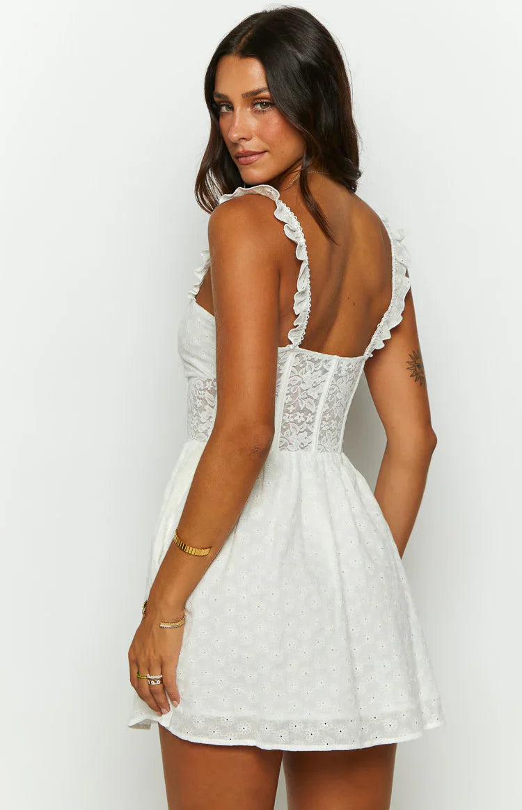 Die For You Mini Dress | White