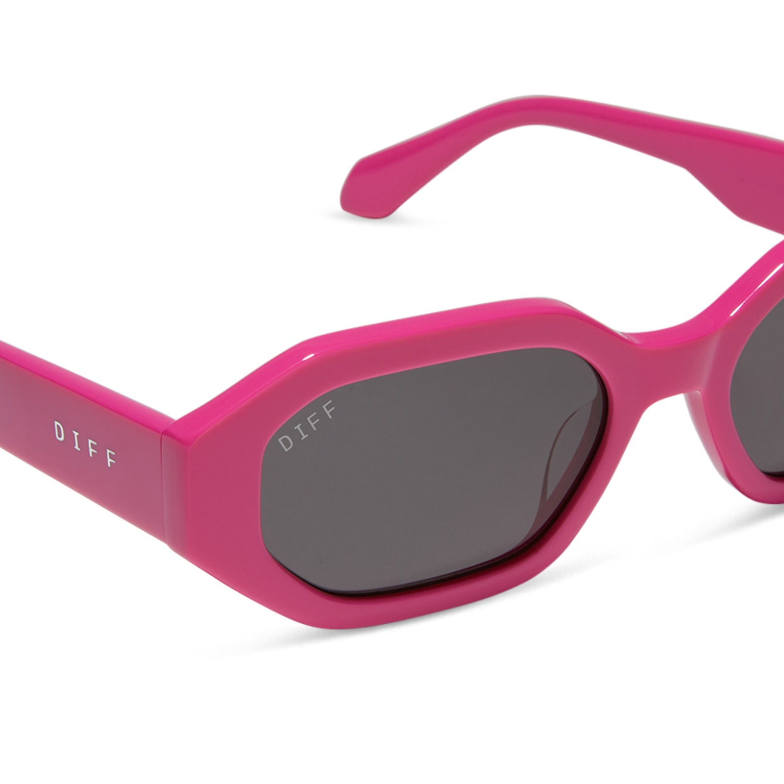Womens | Allegra Sunglasses | Bright Pink | Grey Lenses
