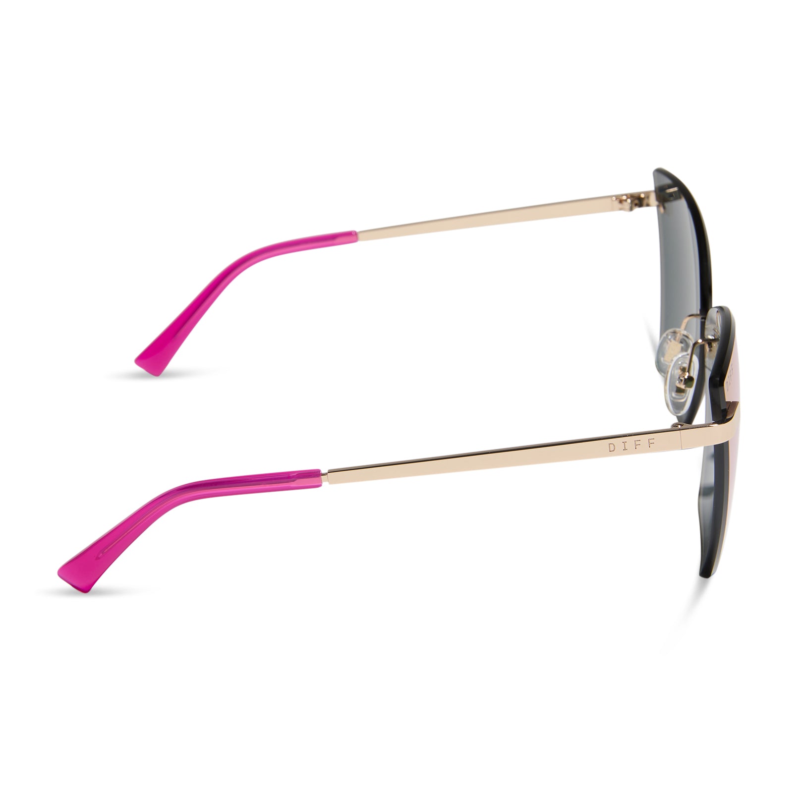 Womens | Becky V Sunglasses | Gold | Pink Rush Lenses