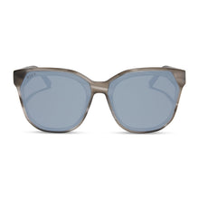 Womens | Gia Sunglasses | Smoke Marble | Grey/Silver Flash Lenses