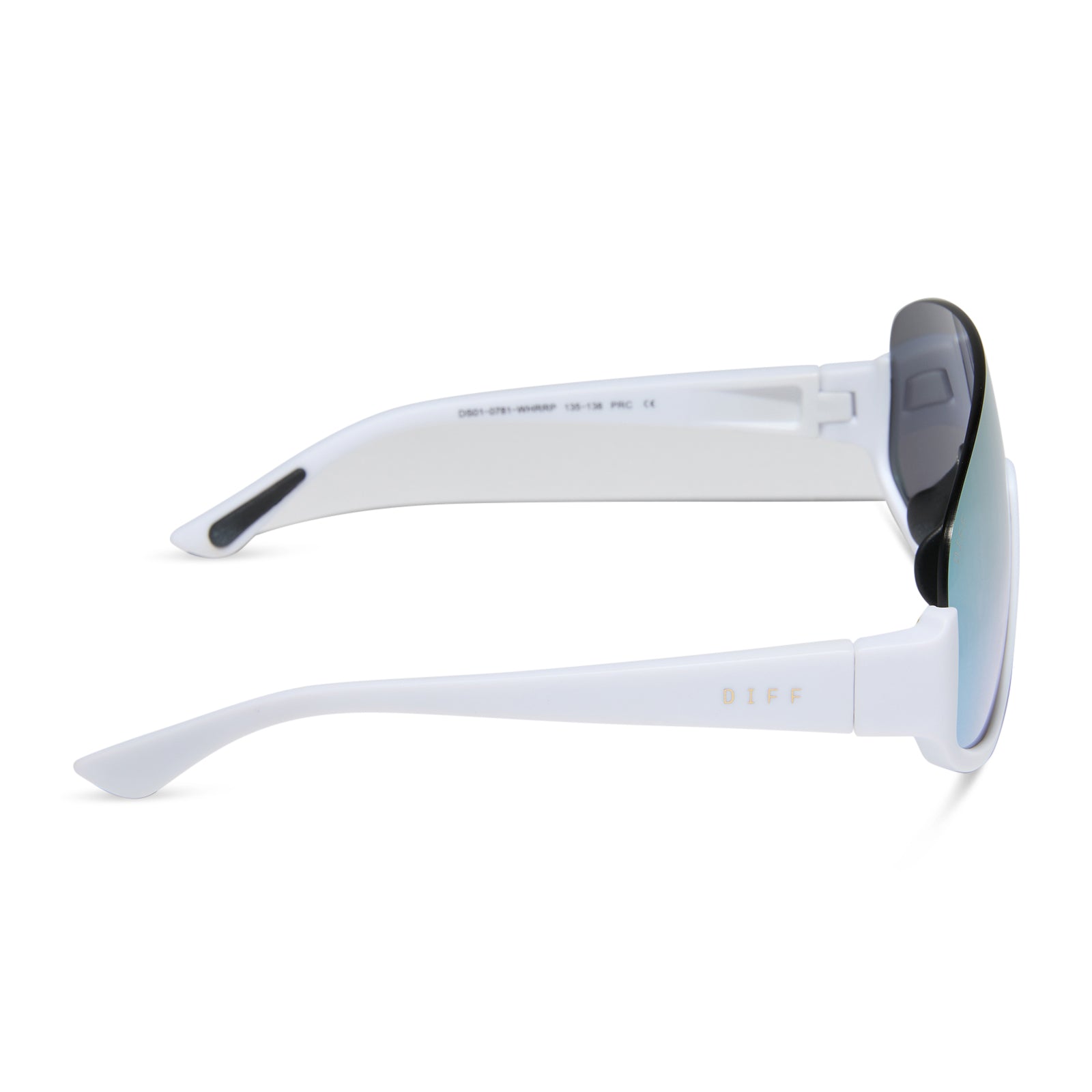 Unisex | Blazer Sunglasses | Matte White | Lavender Polarized Lenses