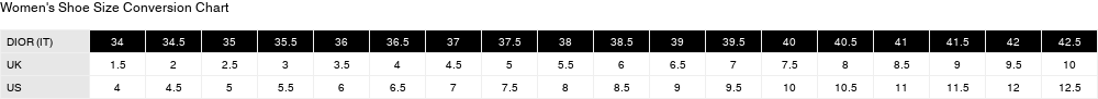 Product size guide