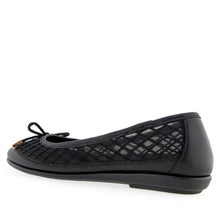 Bria Casual Flat | Black Mesh Fabric
