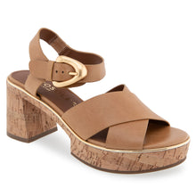 Zephyr Sandal Dress Platform | Tan Burnished Leather