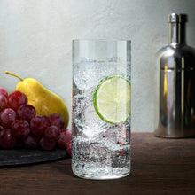 Finesse Grid Drink Glasses - Long | Clear Crystal | Set of 4