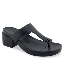 Clio Sandal Dress Block Heel | Black Leather