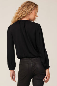 Elastic Shirred Top -Black