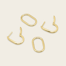Womens | Convertible Paperclip Dangle Hoops | 18K Gold Vermeil