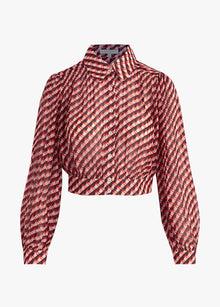 retro rouge houndstooth