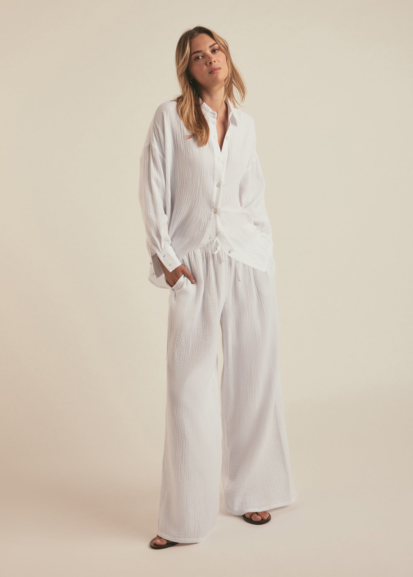 white cotton gauze