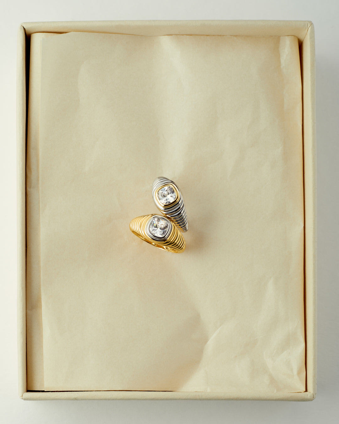 The Georgia Stone Signet Ring | Cubic Zirconia | Gold