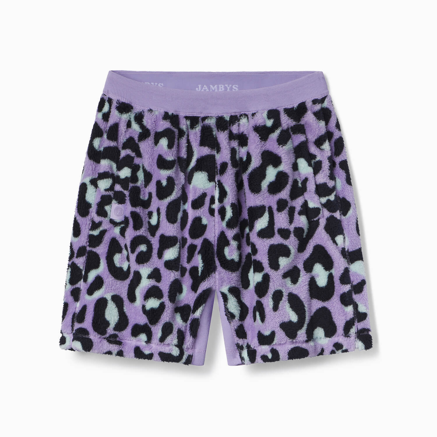 Sherpa Fleece Short | Lavender Leopard