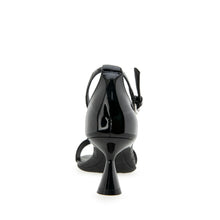 Jazzy Sandal Dress Sculpted | Black Patent Faux Leather