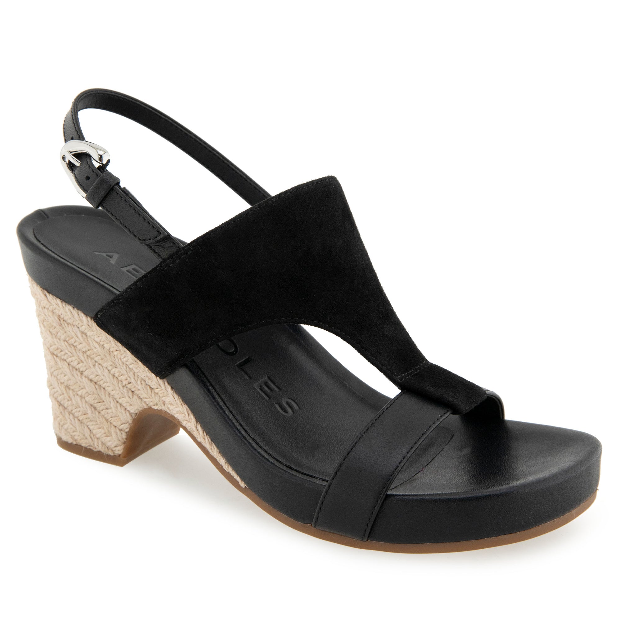 Mackenzie Sandal Dress Platform | Black Suede