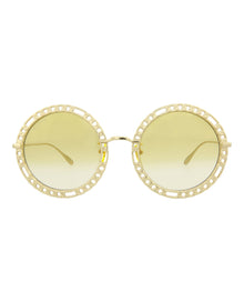 Gucci Round Metal Sunglasses | Gold